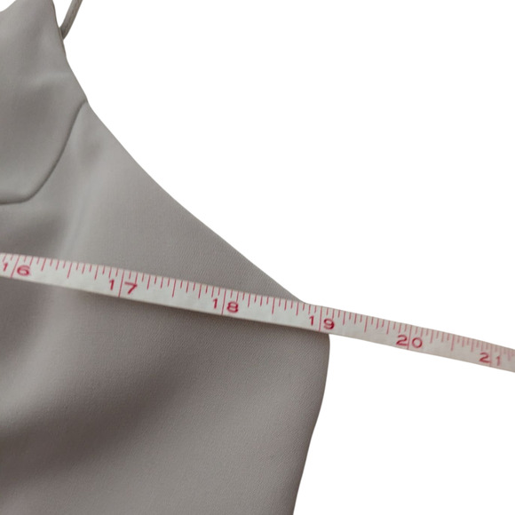 SHONA JOY Core Cocktail Draped Midi Dress Oyster 12 - Picture 5 of 13